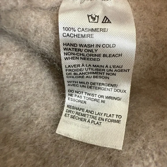 Saks Fifth Avenue cashmere Taupe Half-Zip Sweater - Picture 10 of 11